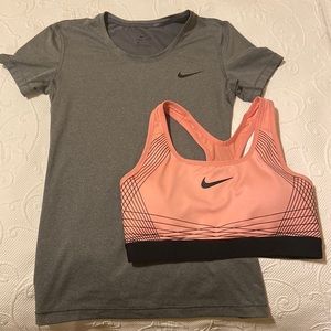 Nike Dri Fit Shirt + Nike Sports Bra